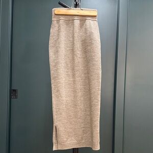 Wilfred Taupe Knit Midi Skirt